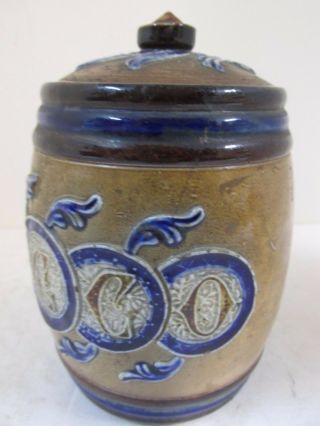 Antique Doulton Lambeth Tobacco Jar with lid,  Circa 1885 5