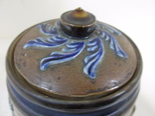 Antique Doulton Lambeth Tobacco Jar with lid,  Circa 1885 7