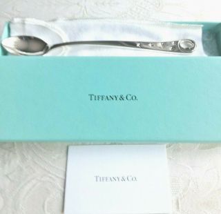 Tiffany & Co 925 Sterling Silver 2000 Man In The Moon Baby Feeding Spoon 6 "