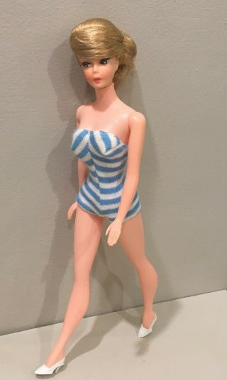 Vintage Barbie Bild Lilli Babs Clone Doll Swirl Ponytail Blond Made In Spain Ss