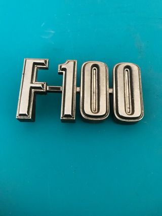 1973 Ford F100 F - 100 Fender Metal Oem Emblem Badge Antique Vintage Logo 73 - 76