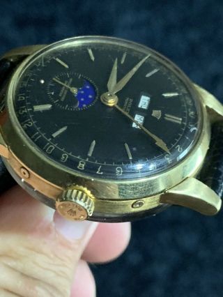 Rolex 8171 gold vintage Perpetual Moon Phase Padellone Pre Daytona 100k Watch 5