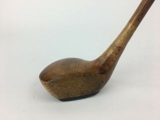 Antique Golf Club Driver Early Hickory Shaft Leather Wrap Grip 2