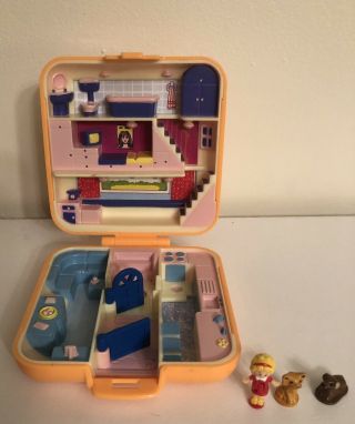 ❤️Polly Pocket Vintage 1989 Polly ' s Town House COMPLETE Compact Doll Bluebird❤️ 4