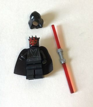 Lego Star Wars Darth Maul Minifigure 7961 Clone Hood Dual Lightsaber Vintage