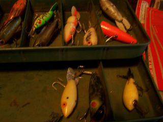 Vintage Metal Tackle Box Full of Old Fishing Lures & Accessories 6