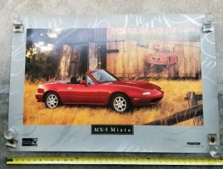 1995 Mazda Mx - 5 Miata Poster Vintage Rare Collectible 25 Year Anniversary