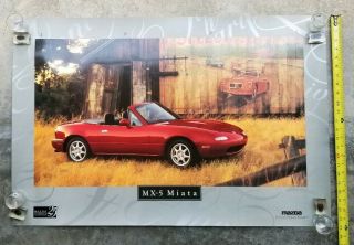 1995 Mazda MX - 5 Miata poster Vintage rare Collectible 25 Year anniversary 2