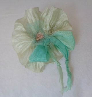 Elegant Fine Antique Silk Handmade Ribbon With Silk Bow And Tulle