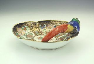 Antique Noritake Japanese Porcelain - Exotic Bird Decorated Bowl - Art Deco 4