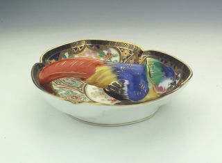 Antique Noritake Japanese Porcelain - Exotic Bird Decorated Bowl - Art Deco 5
