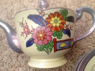 Vintage Seiei & Co Lusterware Hand Painted Made In Japan Tea Pot And More