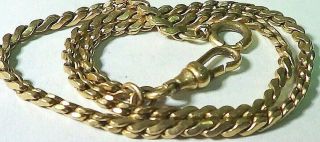 Antique Vintage Art Nouveau Gold Filled Gf Pocket Watch Fancy Chain