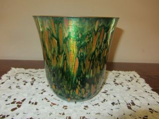 Rare Signed Win Ng Enameled Copper Vase Mid Century Modernism Art Retro Ca1960s