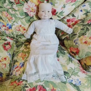 Vintage China Doll With 3 Faces Spinning Head Bisque 21 " Collectible Orig.  Dress