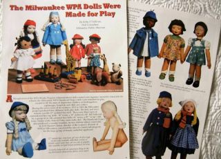 6p History Article,  Pics - Antique Wpa Cloth Dolls & Handmade Clothing
