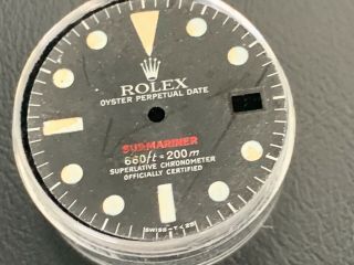 Vintage Rare Rolex 1680 Red Submariner Dial