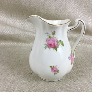Antique Creamer Jug Maple & Co English Bone China Rose Bouquet Flowers