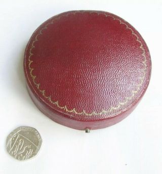Antique J W Benson Moroccan Red Leather Jewellery Watch Case Box 1900