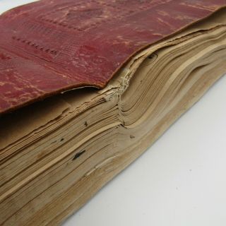 Antique Rare Asian Handwritten Leather Bound Manuscript Book 6
