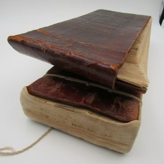 Antique Rare Asian Handwritten Leather Bound Manuscript Book 7