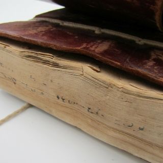 Antique Rare Asian Handwritten Leather Bound Manuscript Book 8