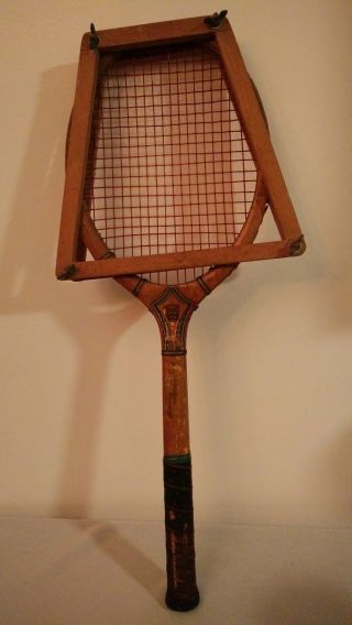 Rare Antique F.  J.  Bancroft Wood Tennis Racket Vintage 30 