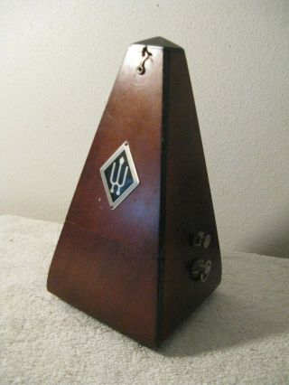 Vintage Wittner Wood Metronome W Bell - Great