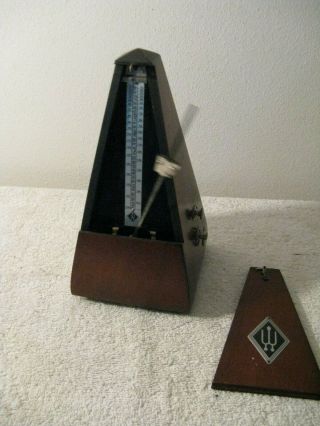 vintage Wittner Wood Metronome w Bell - great 2
