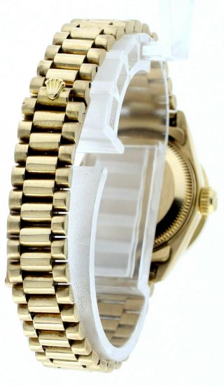 Rolex 18k Solid Yellow Gold President Diamond Bezel Dial 26mm Ladies Watch 4