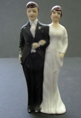 Vintage Made In Occupied Japan Bride Groom Wedding Cake Topper