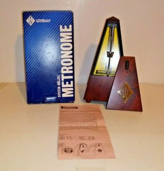 Vintage Wittner Maelzel Metronome W/ Box,  Instructions,  & Wind Up Key