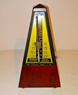 Vintage Wittner Maelzel Metronome w/ Box,  Instructions,  & Wind up Key 3