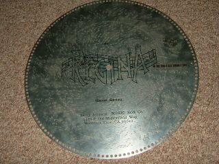 Antique Regina Music Box Disc 20 3/4 Inches " In The Good Old Summer Time "