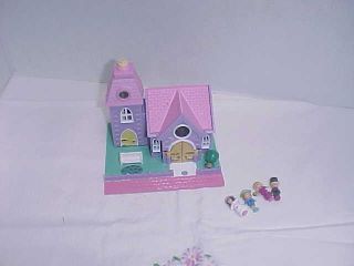 Polly Pockets Vintage Church Wedding Chapel With Bride And Groom Bluebird 1993