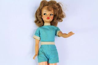 Vintage Ideal Toy Corp Bs12 Tammy Doll 1960s 12 Inches Blonde Hair Blue Dress