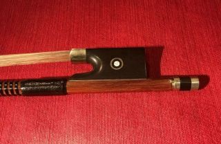 ANTIQUE VIOLIN BOW DURRO SALVADORE ? PART OF OLD ESTATE GERMAN GERMANY 5