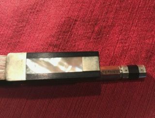ANTIQUE VIOLIN BOW DURRO SALVADORE ? PART OF OLD ESTATE GERMAN GERMANY 8