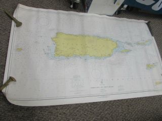 Navigational Chart - West Indies - Puerto Rico & Virgin Islands - 48 X 28 - 32