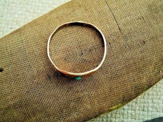 Victorian Antique 10k Gold Filled Turquoise Stone,  Starburst Ring,  Size 8 approx 8