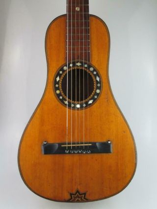 Rare Antique 19th Century Parlour Guitar Circa 1870