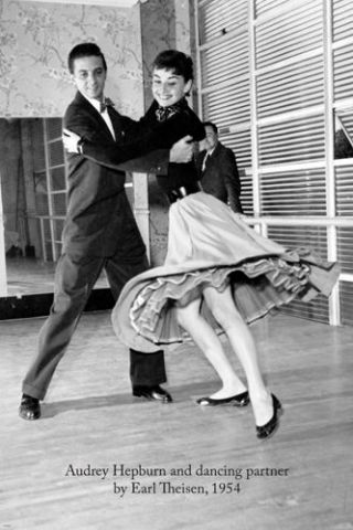 Audrey Hepburn And Dancing Partner Vintage Poster Earl Theisen 1954 24x36