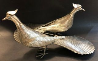 Huge Sterling Silver Sevan Birds - Of - Paradise