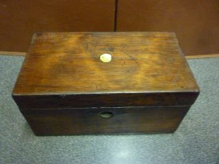 Small 19th Cent Rosewood Box Probably A Tea Caddy In A Previouse Life