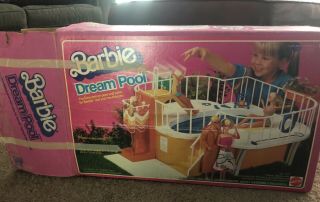 Vintage Barbie Dream Pool 1980 Swimming Pool With Shower