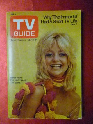 Los Angeles February 13 Tv Guide 1971 Goldie Hawn Lyle Waggoner Freberg Griffith