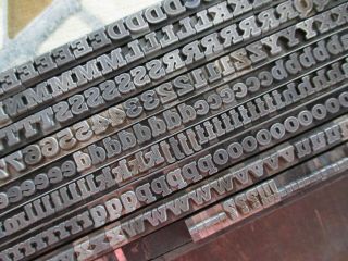 Letterpress Printing 18 Pt Antique Shaded Metal Type Set