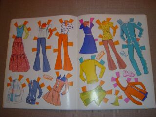 Vintage Barbie ' s Beach Bus Paper Dolls Book - and - Dated 1976 4