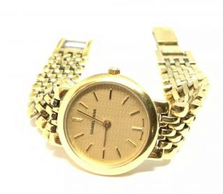 Vintage Daniel Mink Swiss Made Quartz Watch 18k Gold Plated Ladies Watch