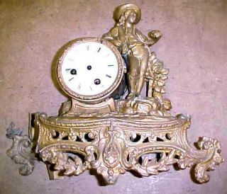 Antique French Figural Clock - Parts - Japy Freres Movement